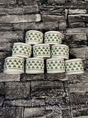 9 Vintage ironstone napkin rings by Adams (William Adams & Sons) England 1960s’
